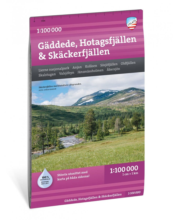 Carte de montagne - Gäddede, Hotagsfjällen & Skäckerfjällen (Suède) | Calazo - 1/100 000 carte pliée Calazo 