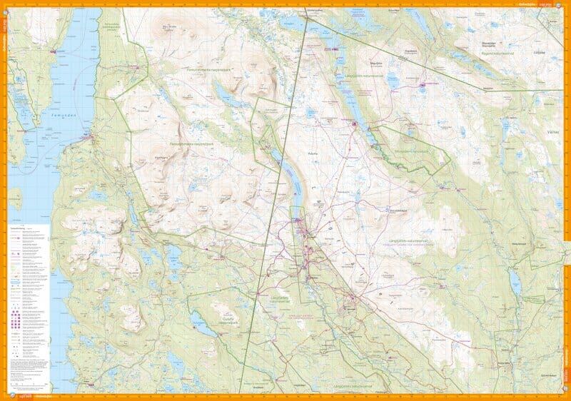 Carte de montagne - Grövelsjön & Rogen (Suède) | Calazo - 1/50 000 carte de randonnée Calazo