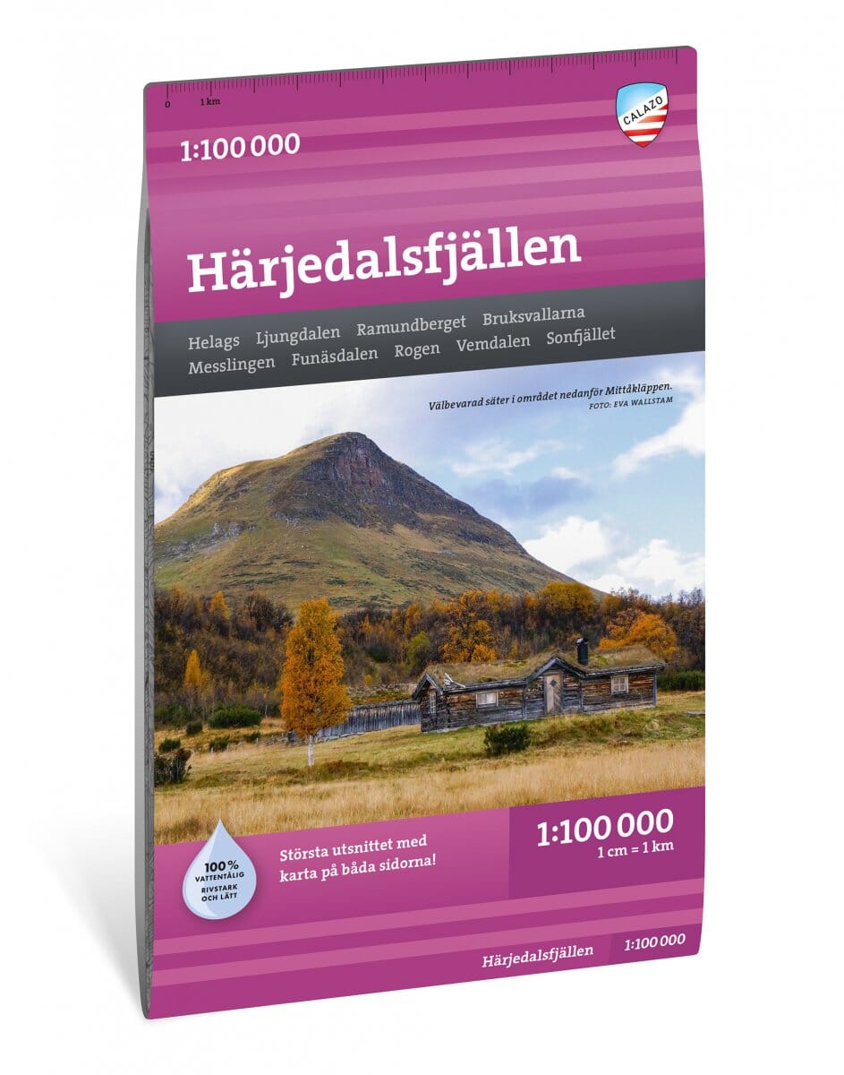 Carte de montagne - Härjedalsfjällen (Suède) | Calazo - 1/100 000 carte de randonnée Calazo