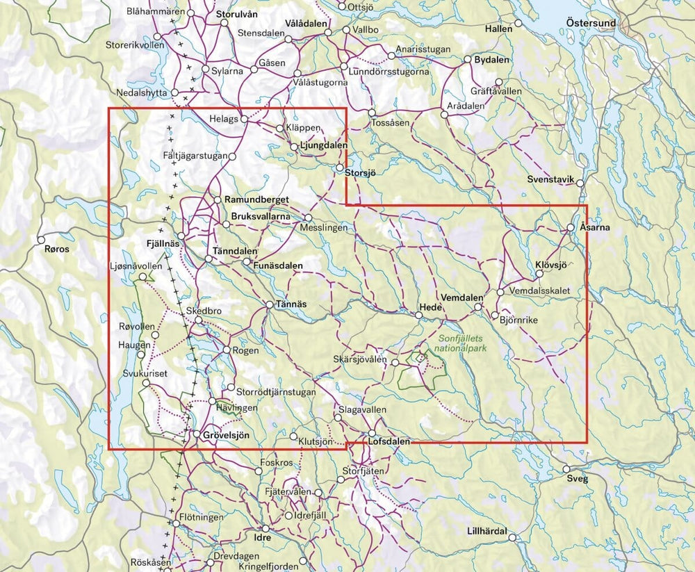 Carte de montagne - Härjedalsfjällen (Suède) | Calazo - 1/100 000 carte pliée Calazo 