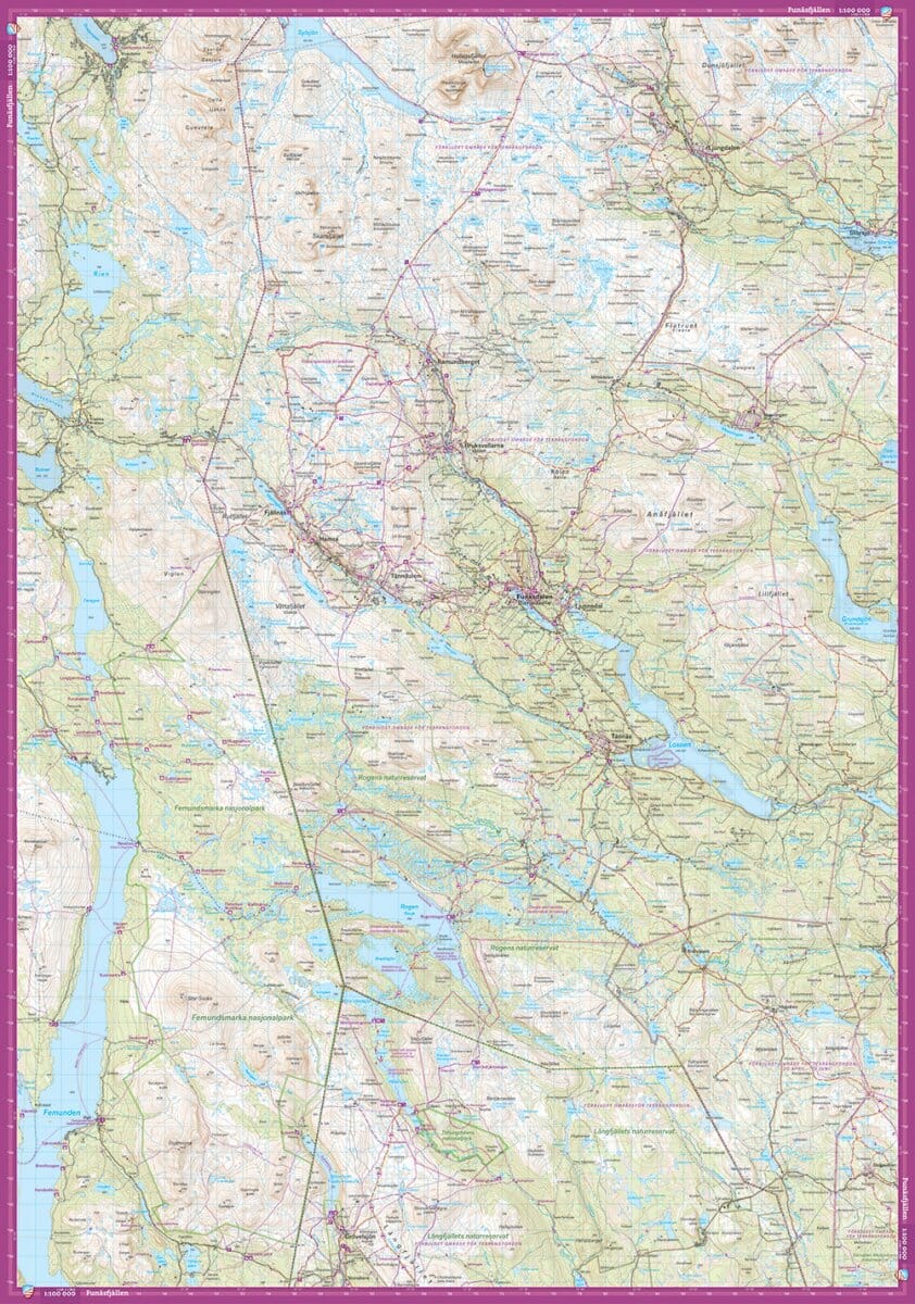 Carte de montagne - Härjedalsfjällen (Suède) | Calazo - 1/100 000 carte de randonnée Calazo