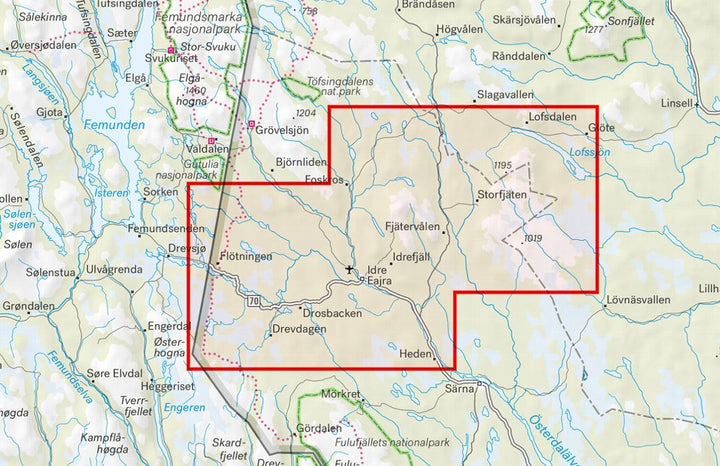 Carte de montagne - Idre & Lofsdalen (Suède) | Calazo - 1/50 000 carte pliée Calazo 