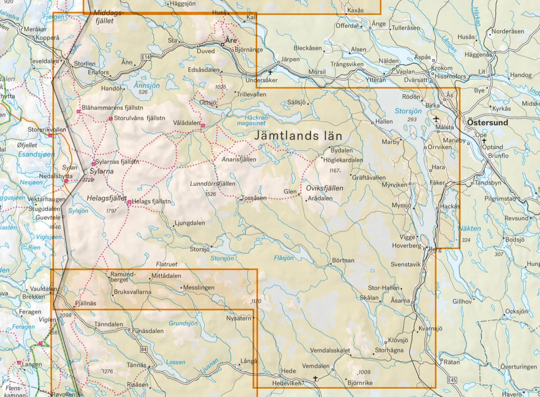Carte de montagne - Jämtlandsfjällen (Suède) | Calazo - 1/100 000 carte pliée Calazo 