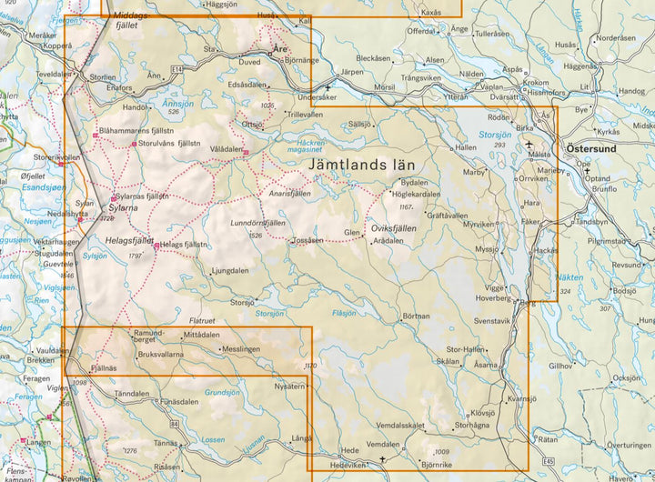 Carte de montagne - Jämtlandsfjällen (Suède) | Calazo - 1/100 000 carte pliée Calazo 