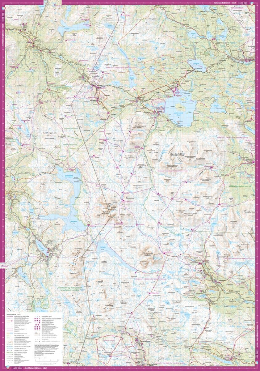 Carte de montagne - Jämtlandsfjällen (Suède) | Calazo - 1/100 000 carte de randonnée Calazo