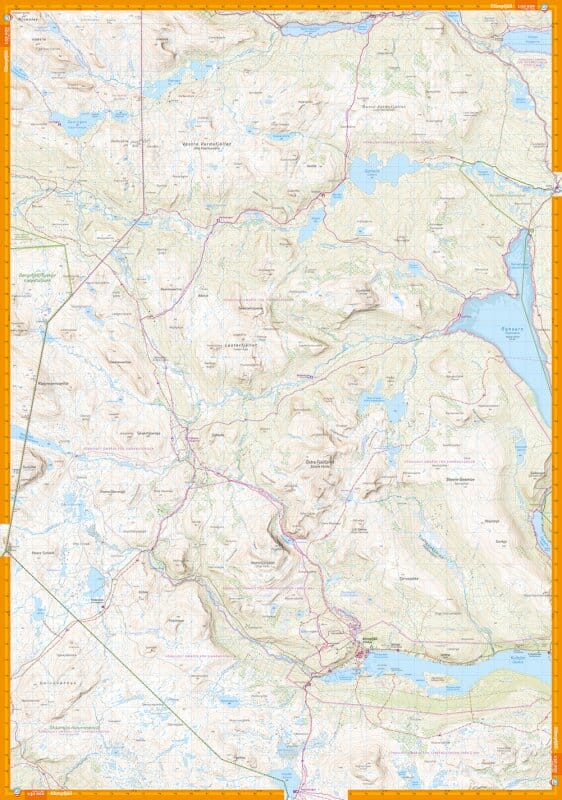 Carte de montagne - Kittelfjäll, Marsfjällen och Klimpfjäll (Suède) | Calazo - 1/50 000 carte de randonnée Calazo