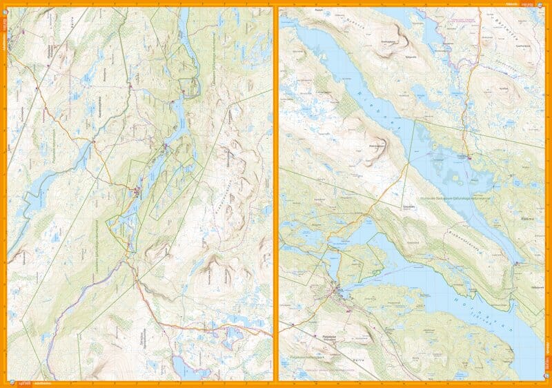 Carte de montagne - Kungsleden 4 : Kvikkjokk - Adolfström (Suède) | Calazo - 1/50 000 carte de randonnée Calazo