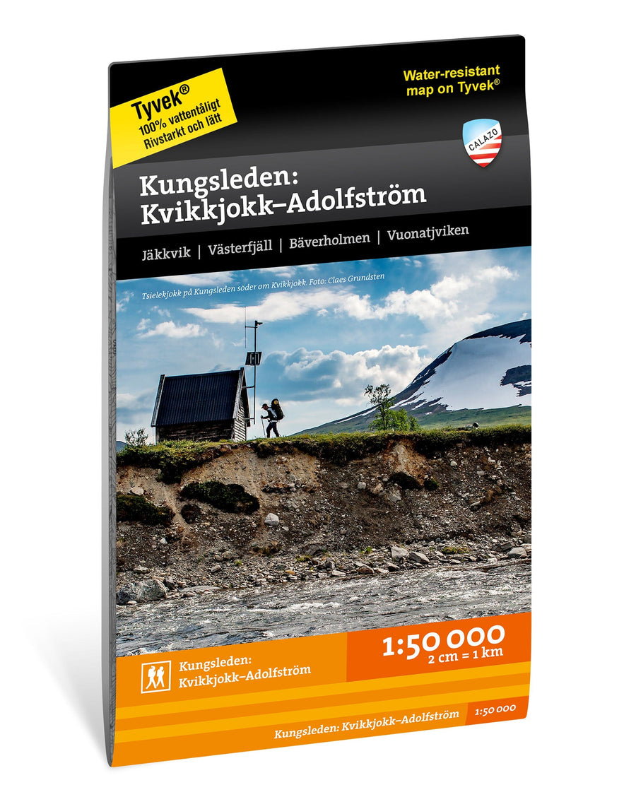 Carte de montagne - Kungsleden 4 : Kvikkjokk - Adolfström (Suède) | Calazo - 1/50 000 carte pliée Calazo 