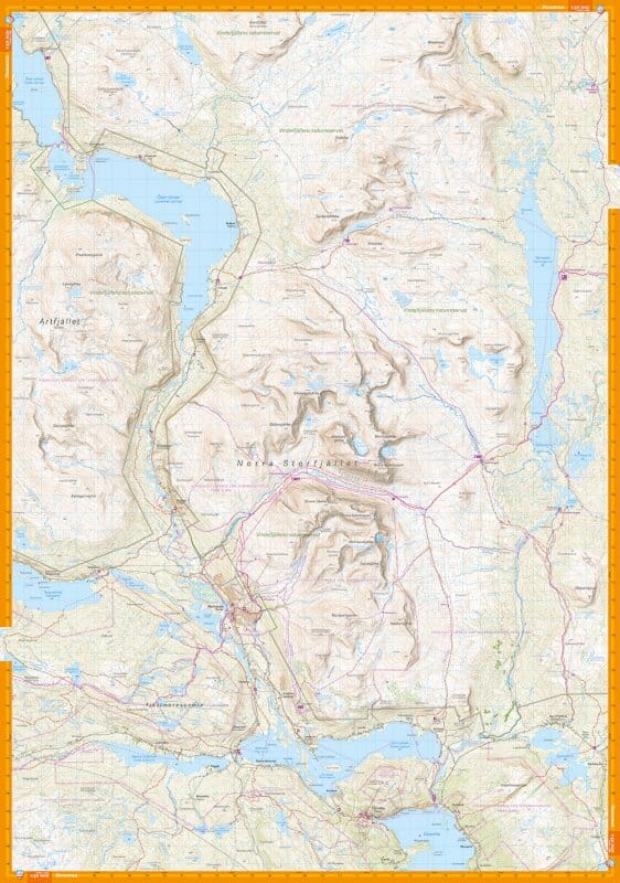 Carte de montagne - Kungsleden 5 : Ammarnäs - Hemavan (Suède) | Calazo - 1/50 000 carte pliée Calazo 
