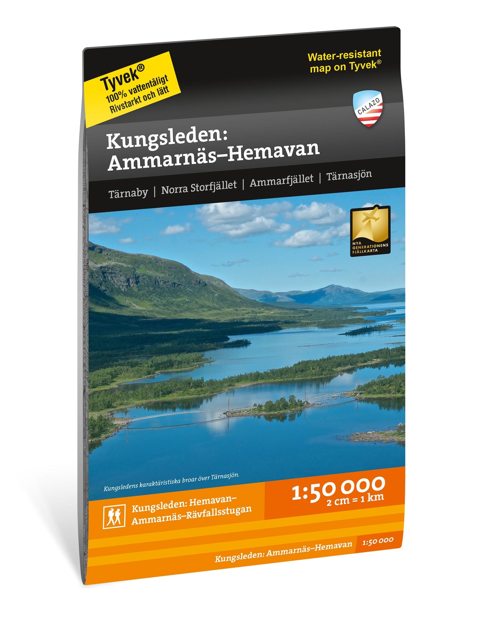 Carte de montagne - Kungsleden 5 : Ammarnäs - Hemavan (Suède) | Calazo - 1/50 000 carte de randonnée Calazo Default Title