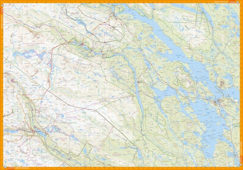 Carte de montagne - Kvikkjokk, Ammarnäs & Arjeplog (Suède) | Calazo - 1/100 000 carte pliée Calazo 