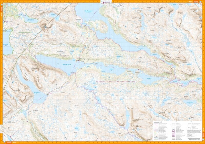 Carte de montagne - Pieskehaure, Miekak & Jäkkvik (Suède) | Calazo - 1/50 000 carte de randonnée Calazo