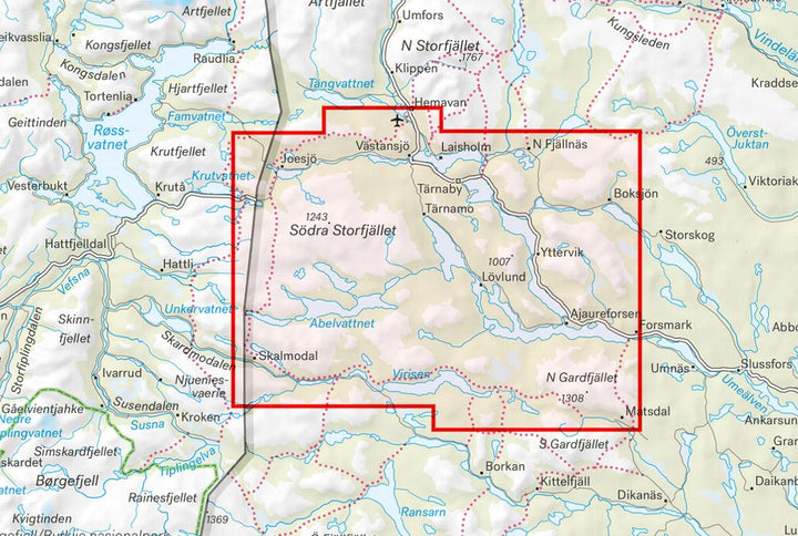 Carte de montagne - Tärnaby & Södra Storfjället (Suède) | Calazo - 1/50 000 carte de randonnée Calazo