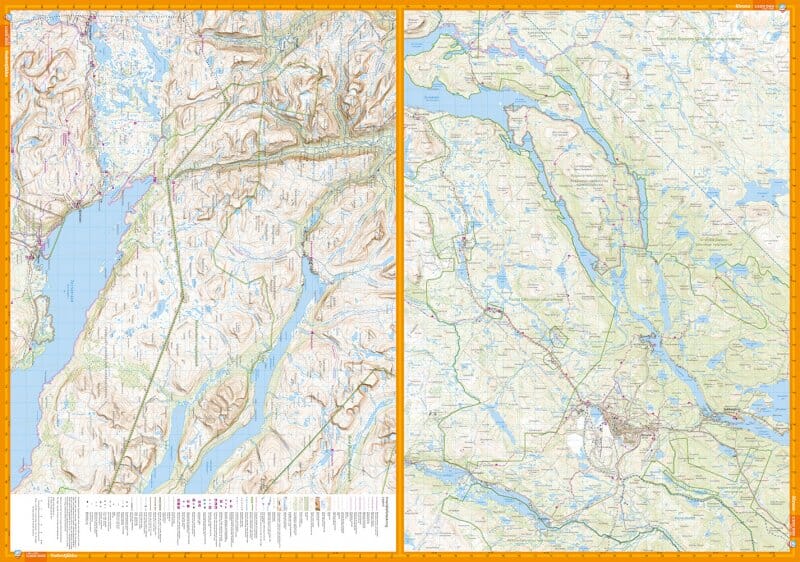Carte de montagne - Treriksröset, Abisko & Kiruna (Suède) | Calazo - 1/100 000 carte pliée Calazo 