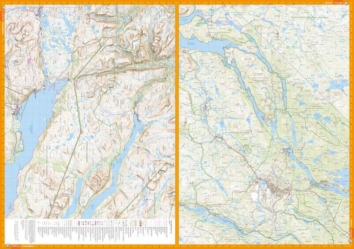 Carte de montagne - Treriksröset, Abisko & Kiruna (Suède) | Calazo - 1/100 000 carte pliée Calazo 