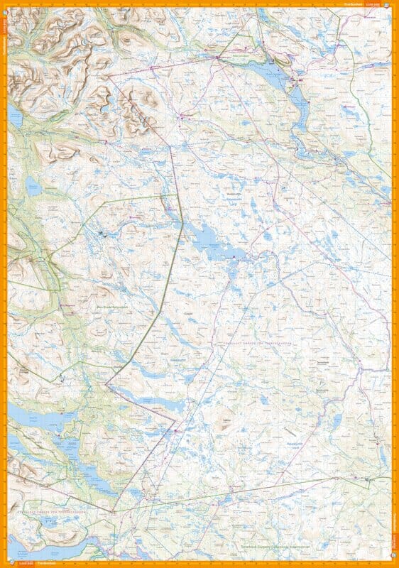 Carte de montagne - Treriksröset, Abisko & Kiruna (Suède) | Calazo - 1/100 000 carte de randonnée Calazo