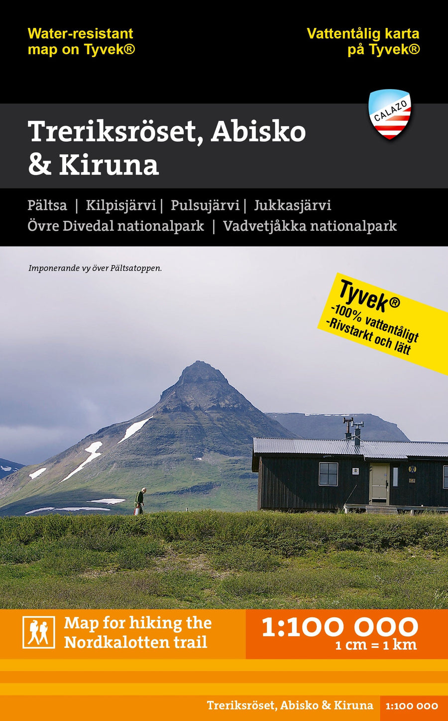 Carte de montagne - Treriksröset, Abisko & Kiruna (Suède) | Calazo - 1/100 000 carte pliée Calazo 