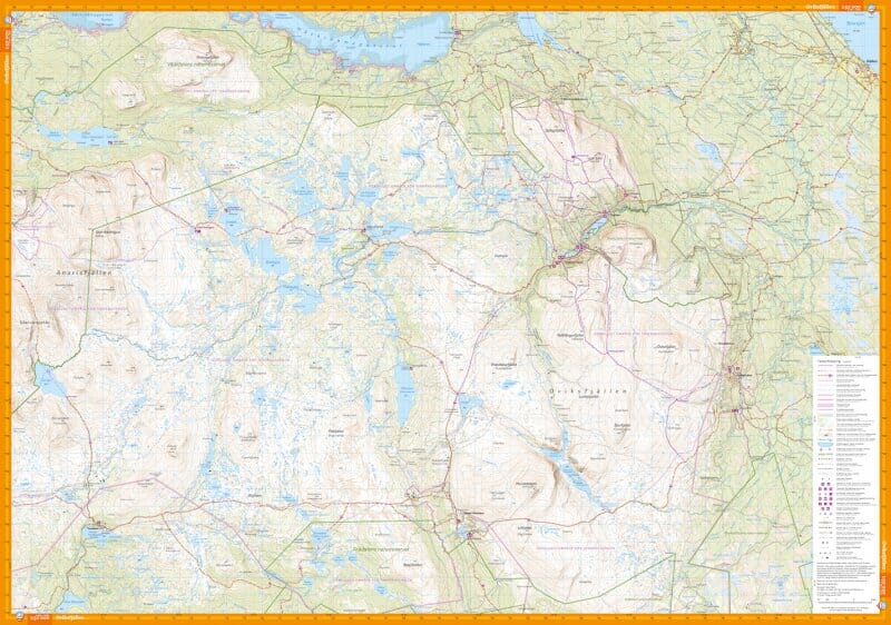 Carte de montagne - Vålådalen, Lunndörren & Oviksfjällen (Suède) | Calazo - 1/50 000 carte de randonnée Calazo