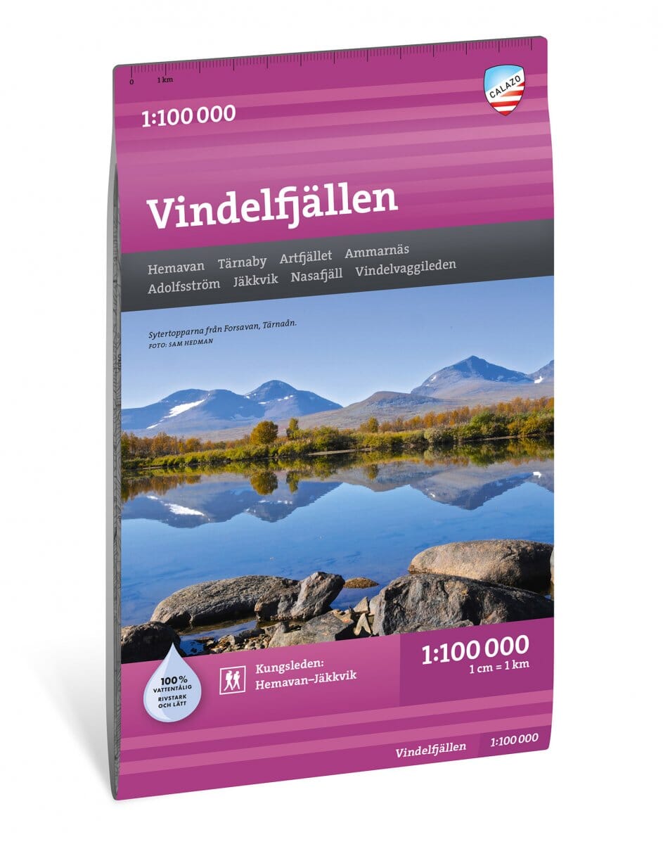 Carte de montagne - Vindelfjällen (Suède) | Calazo - 1/100 000 carte de randonnée Calazo 