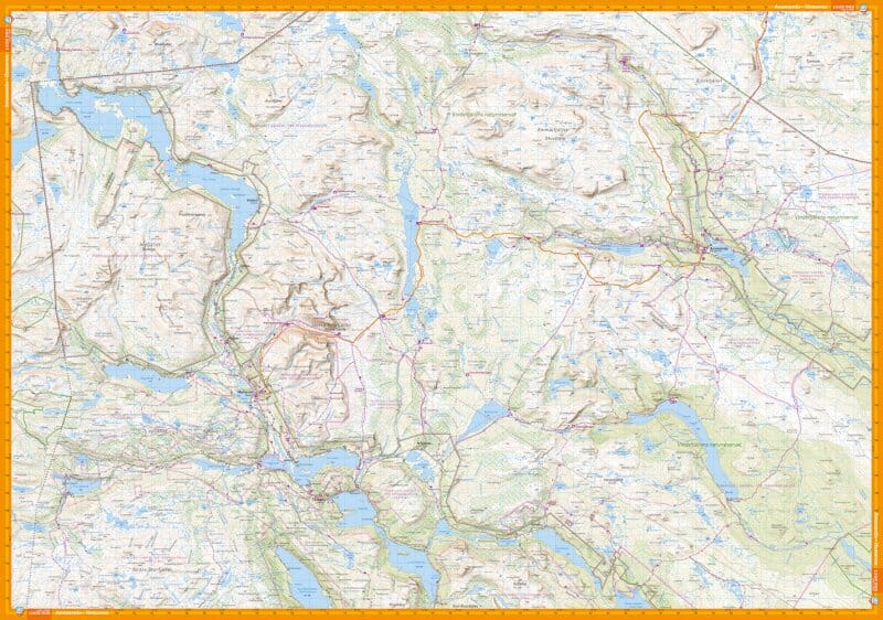 Carte de montagne - Vindelfjällen (Suède) | Calazo - 1/100 000 carte de randonnée Calazo