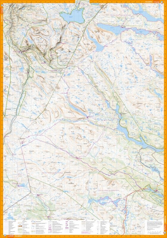 Carte de montagne - Vindelfjällen (Suède) | Calazo - 1/100 000 carte de randonnée Calazo