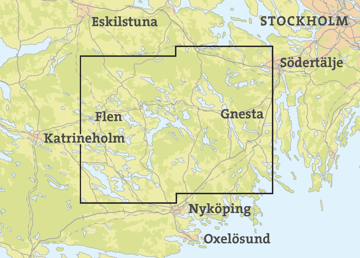 Carte de patinage - Båven, Marvikarna & Yngern (Suède) | Calazo carte de randonnée Calazo