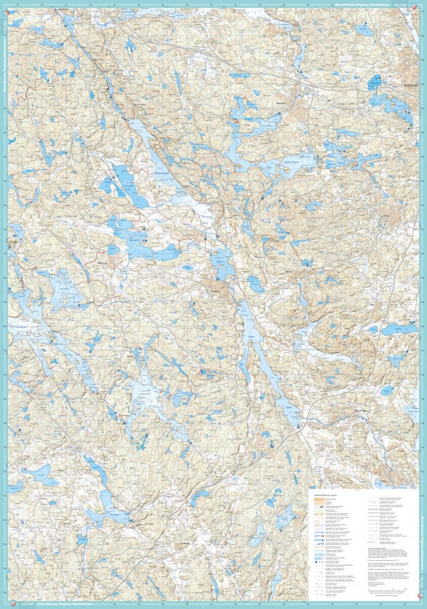 Carte de patinage - Båven, Marvikarna & Yngern (Suède) | Calazo carte de randonnée Calazo