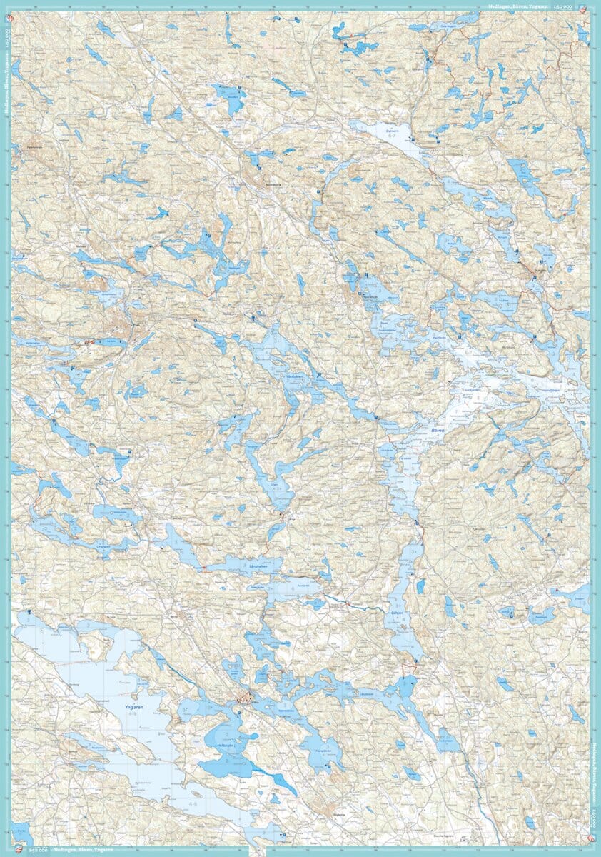 Carte de patinage - Båven, Marvikarna & Yngern (Suède) | Calazo carte de randonnée Calazo