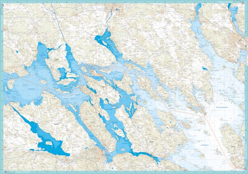 Carte de patinage - Mälaren (Suède) | Calazo carte de randonnée Calazo