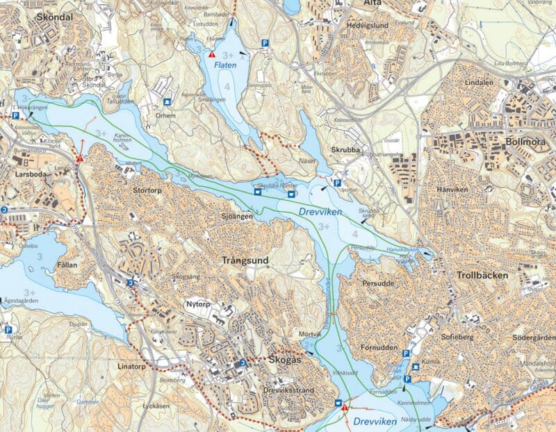 Carte de patinage - Stockholm (Suède) | Calazo carte de randonnée Calazo