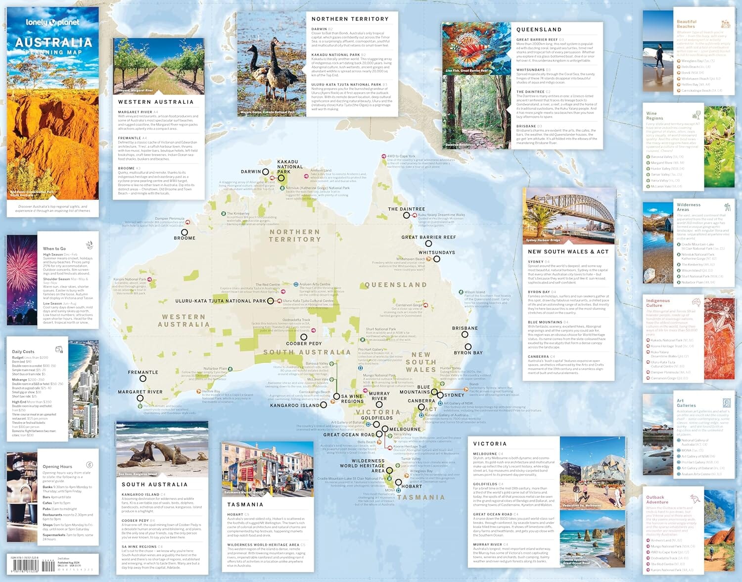 Carte de planification (en anglais) - Australia | Lonely Planet carte routière Lonely Planet EN