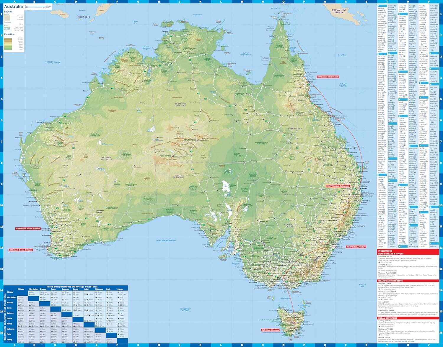 Carte de planification (en anglais) - Australia | Lonely Planet carte routière Lonely Planet EN