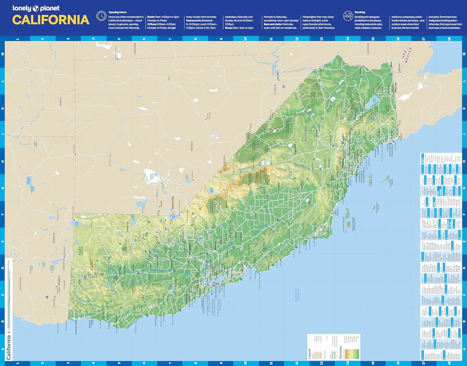 Carte de planification (en anglais) - California | Lonely Planet carte routière Lonely Planet EN 