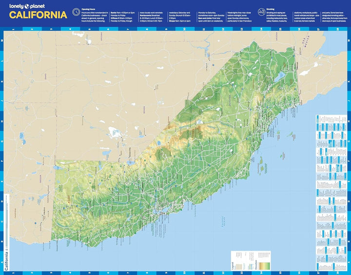 Carte de planification (en anglais) - California | Lonely Planet carte routière Lonely Planet EN 