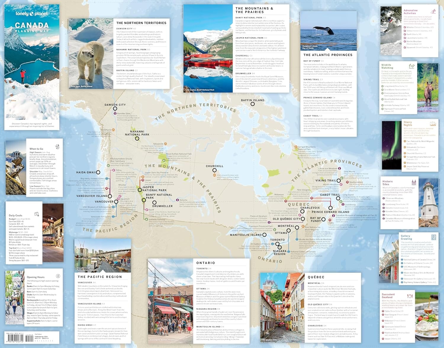 Carte de planification (en anglais) - Canada | Lonely Planet carte routière Lonely Planet EN