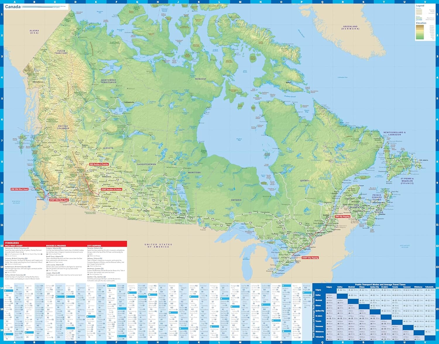 Carte de planification (en anglais) - Canada | Lonely Planet carte routière Lonely Planet EN