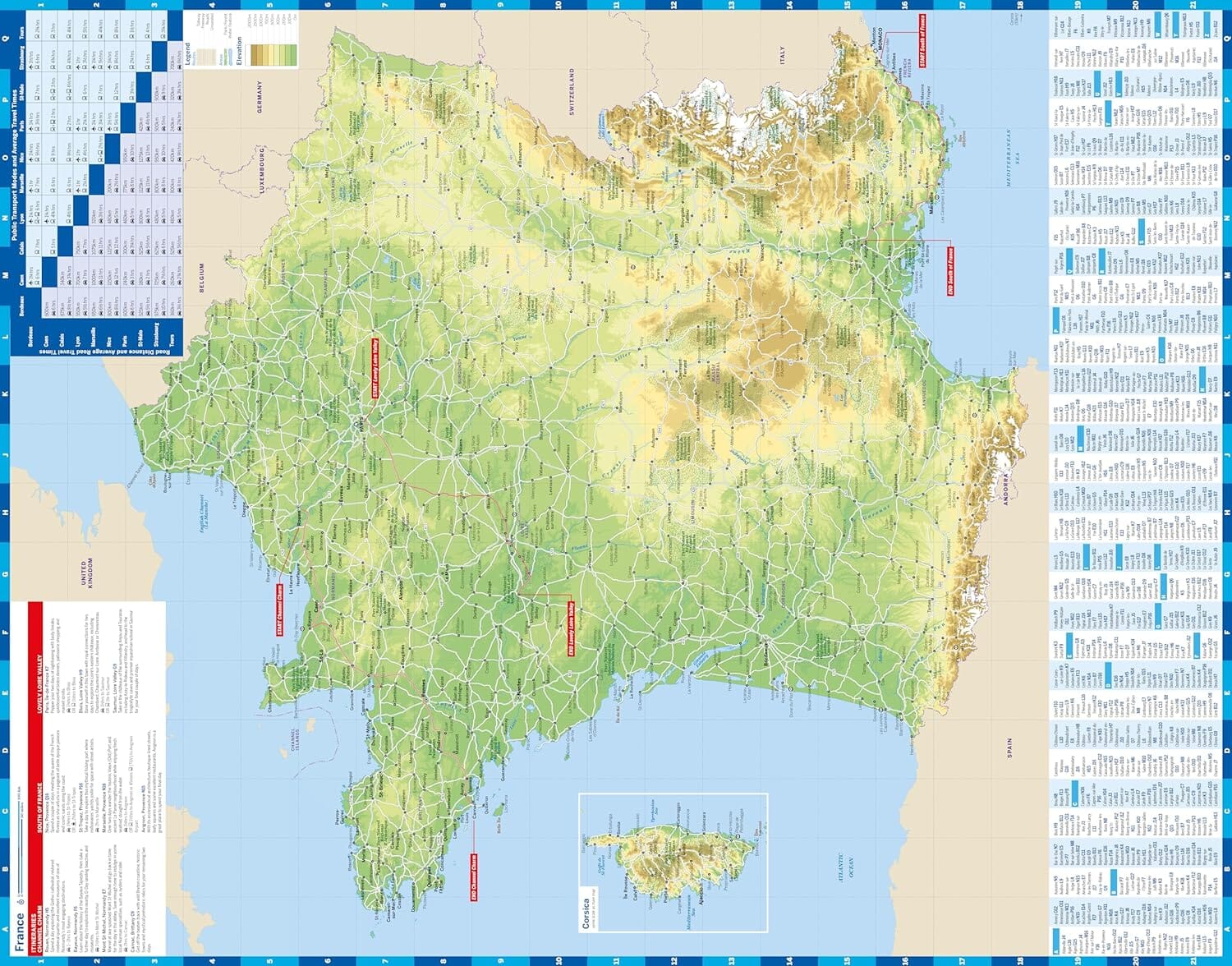 Carte de planification (en anglais) - France | Lonely Planet carte routière Lonely Planet EN