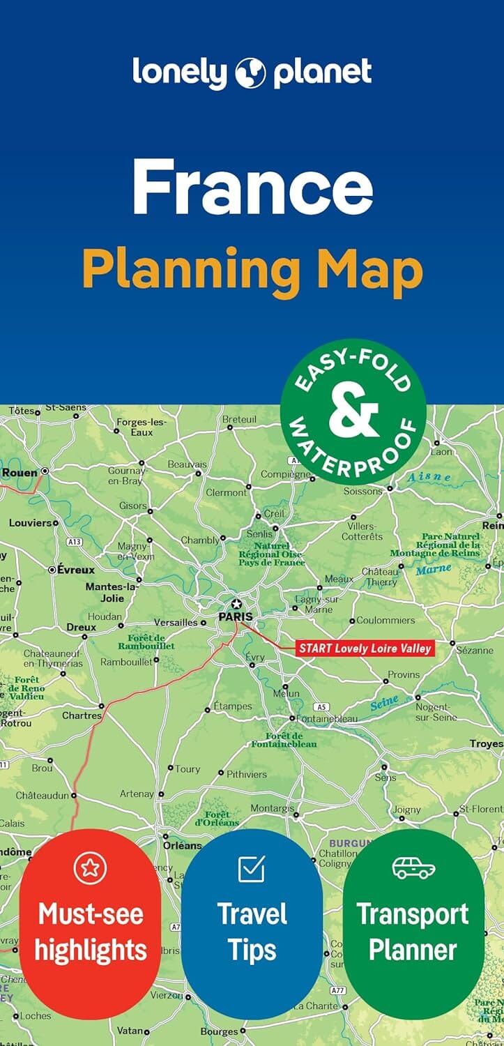 Carte de planification (en anglais) - France | Lonely Planet carte routière Lonely Planet EN