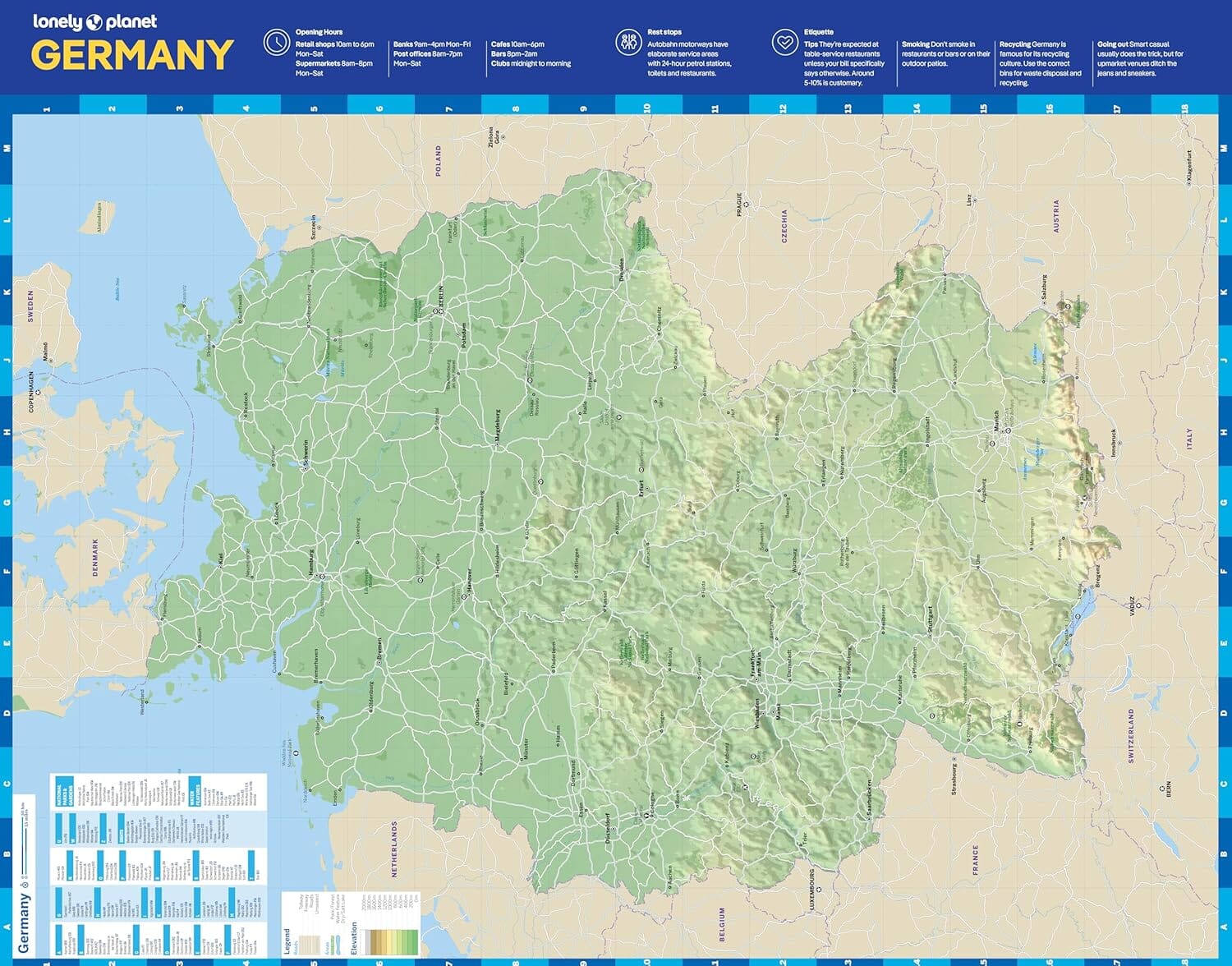 Carte de planification (en anglais) - Germany | Lonely Planet carte routière Lonely Planet EN 
