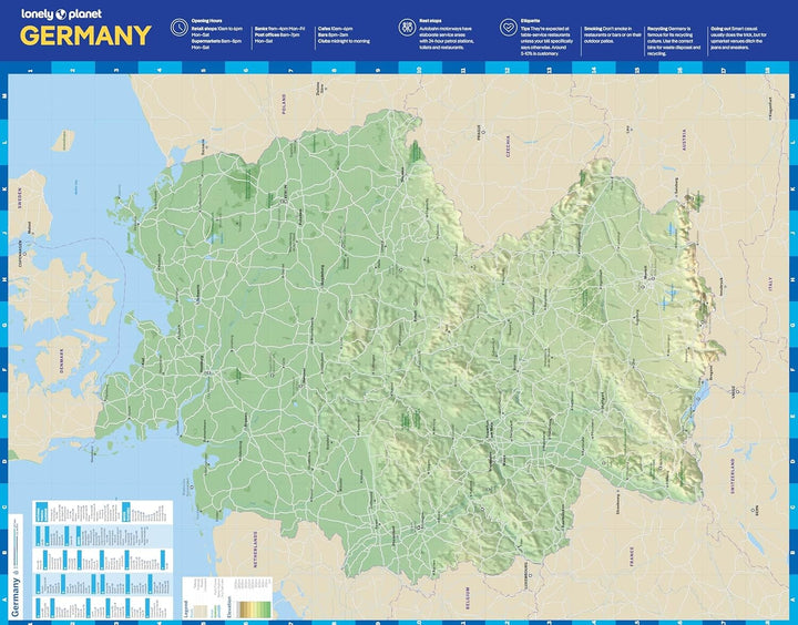 Carte de planification (en anglais) - Germany | Lonely Planet carte routière Lonely Planet EN 
