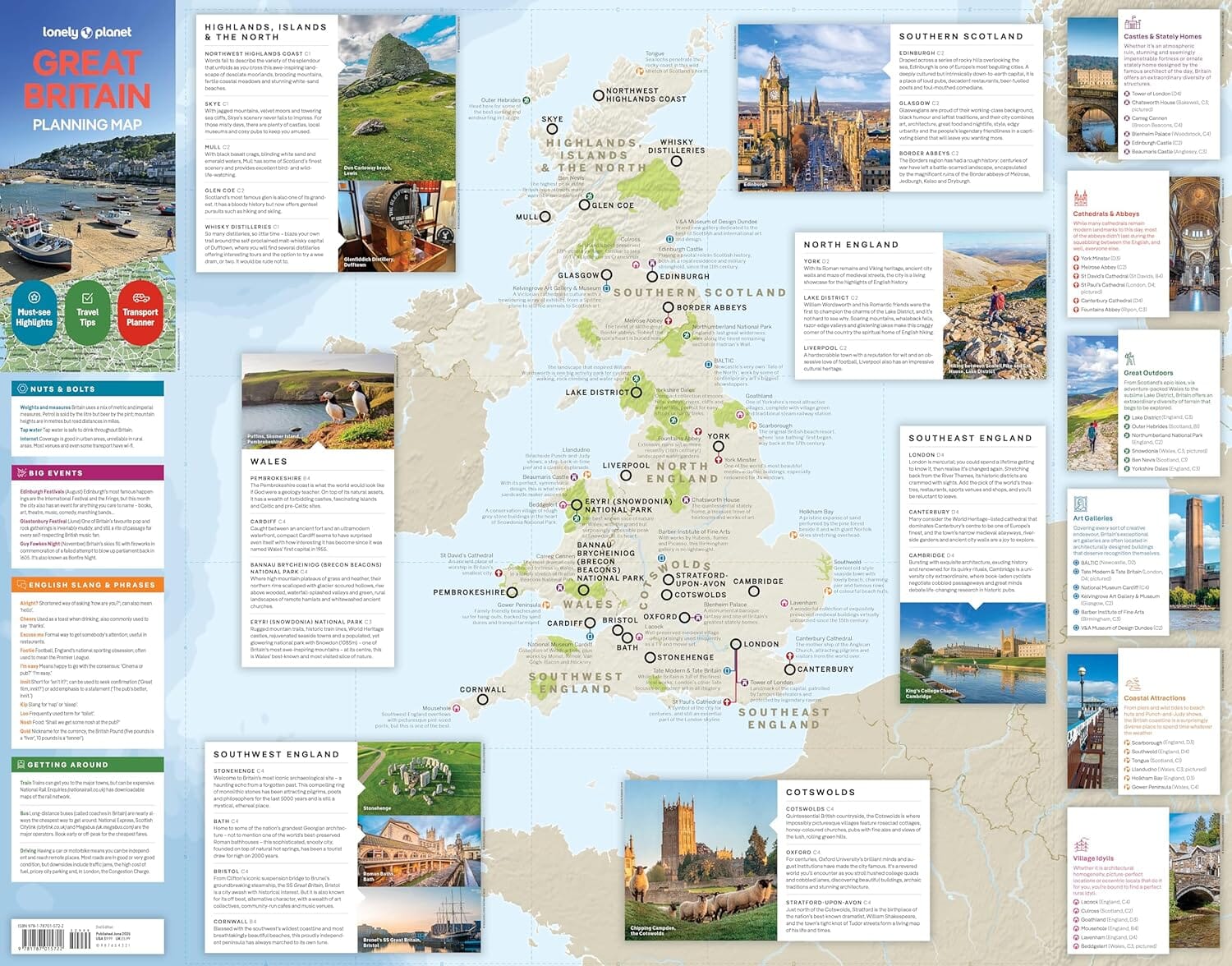 Carte de planification (en anglais) - Great Britain | Lonely Planet carte routière Lonely Planet EN