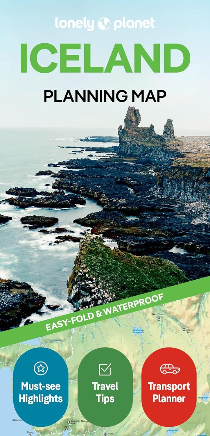 Carte de planification (en anglais) - Iceland | Lonely Planet carte routière Lonely Planet EN 