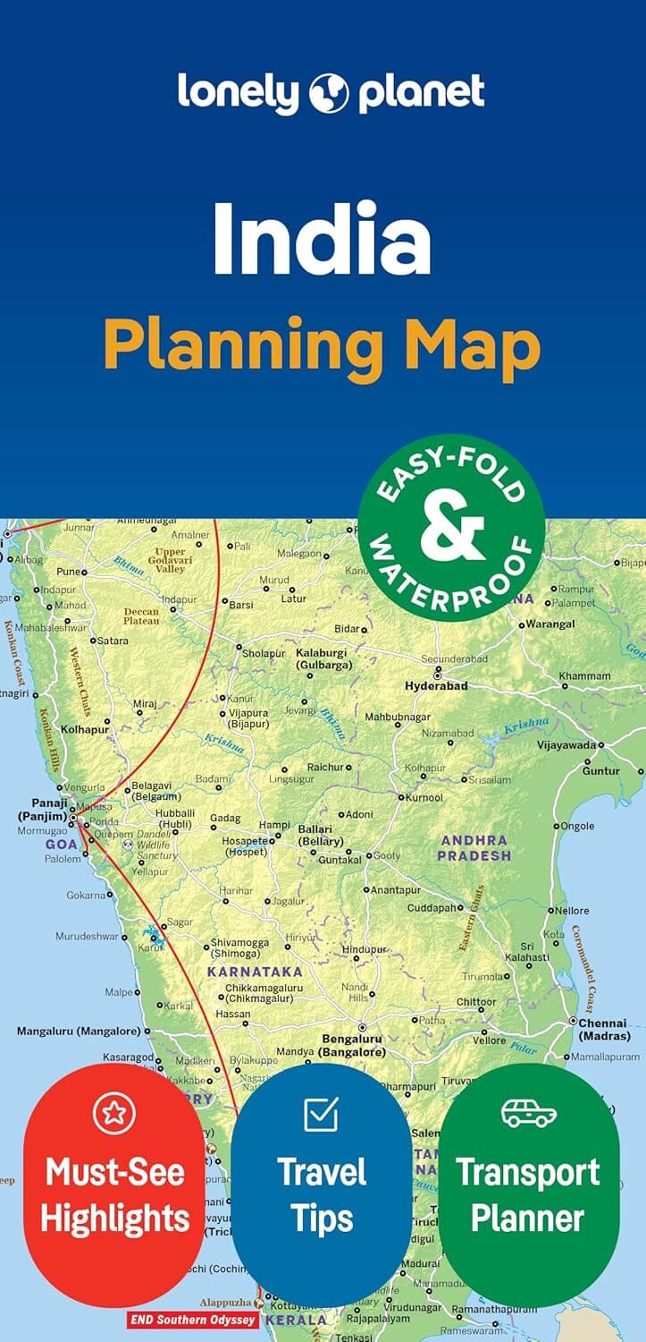 Carte de planification (en anglais) - India | Lonely Planet carte routière Lonely Planet EN