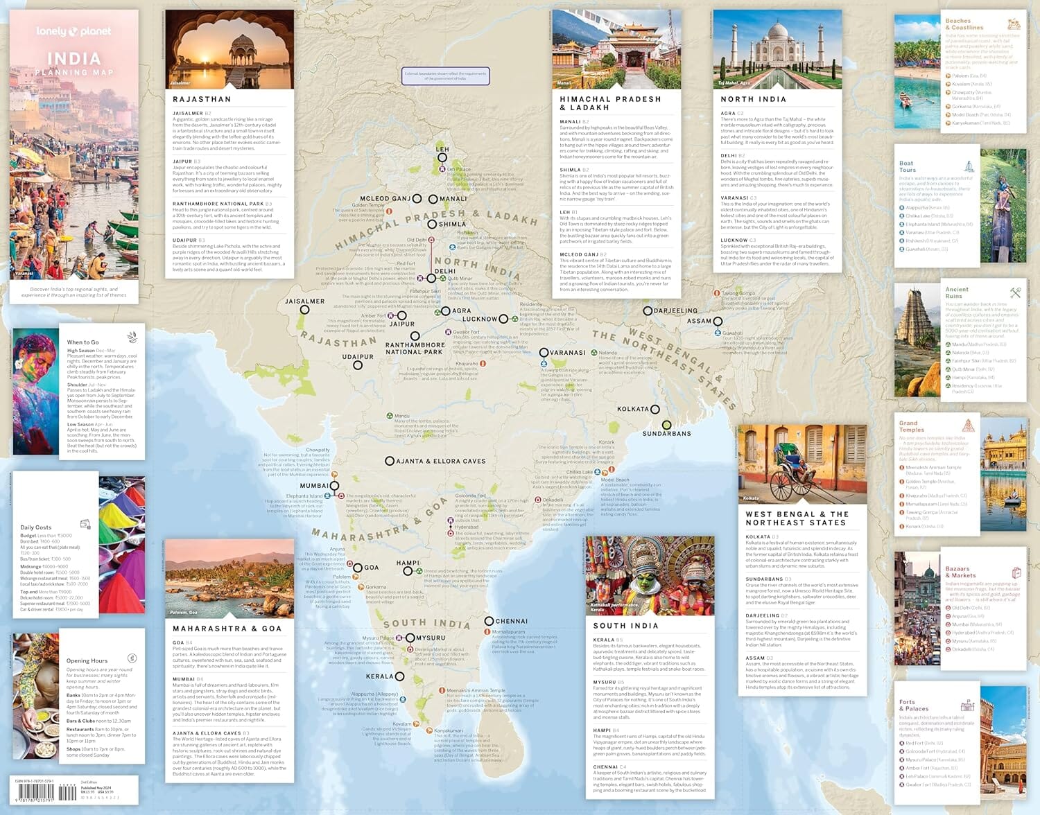 Carte de planification (en anglais) - India | Lonely Planet carte routière Lonely Planet EN