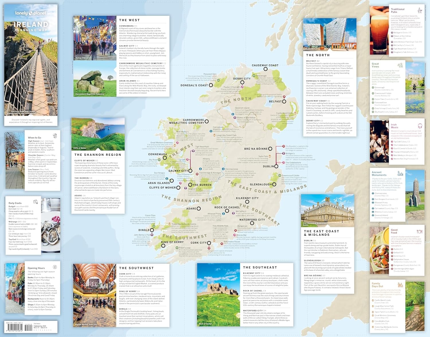 Carte de planification (en anglais) - Ireland | Lonely Planet carte routière Lonely Planet EN