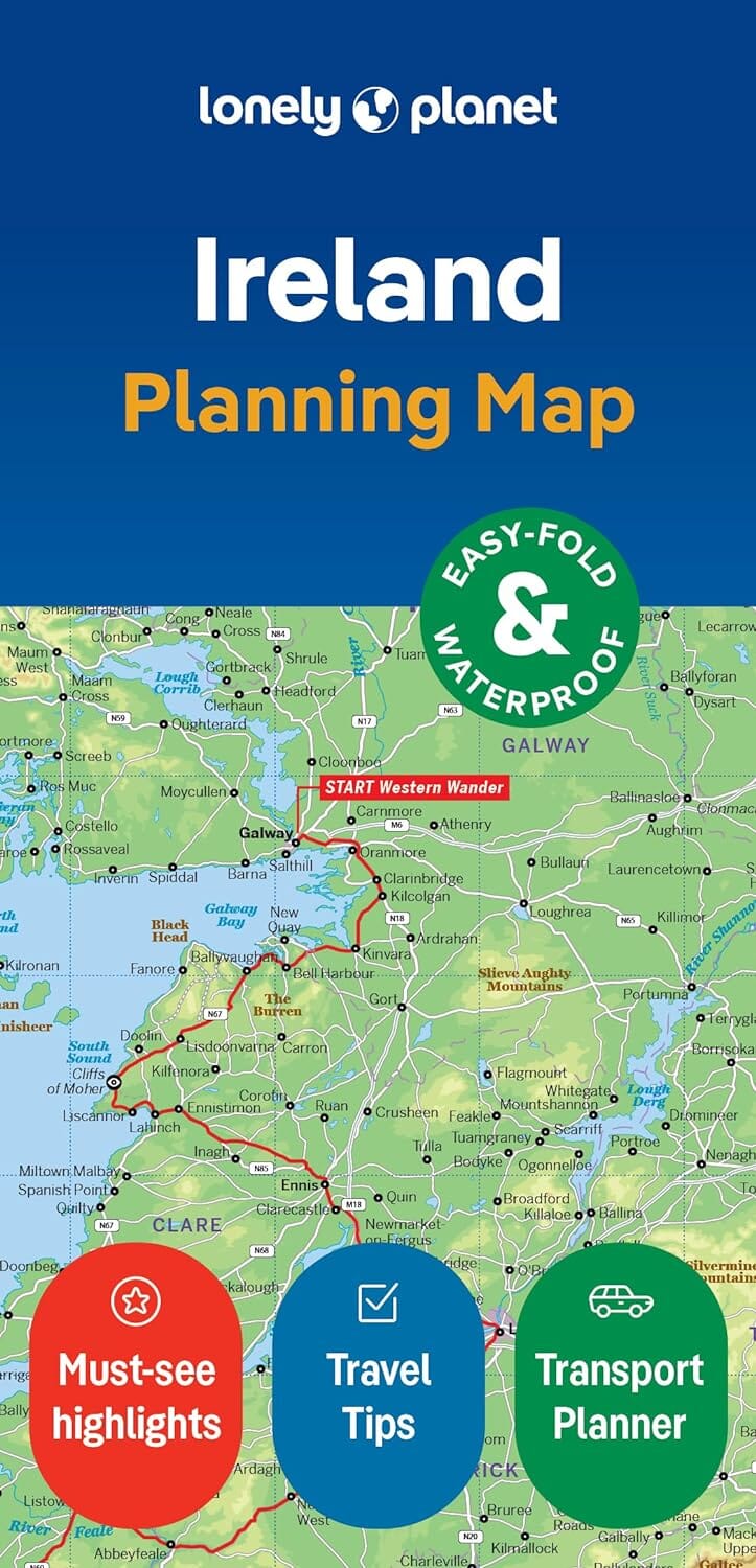 Carte de planification (en anglais) - Ireland | Lonely Planet carte routière Lonely Planet EN