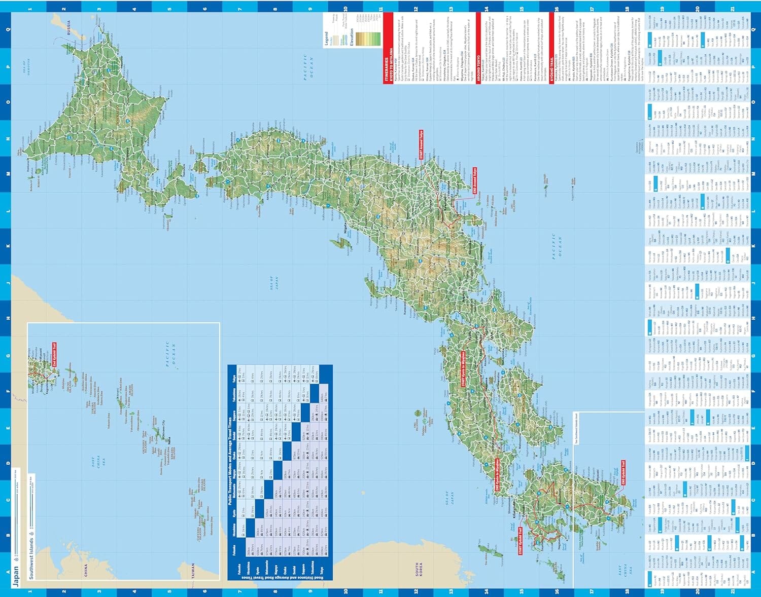 Carte de planification (en anglais) - Japan | Lonely Planet carte routière Lonely Planet EN