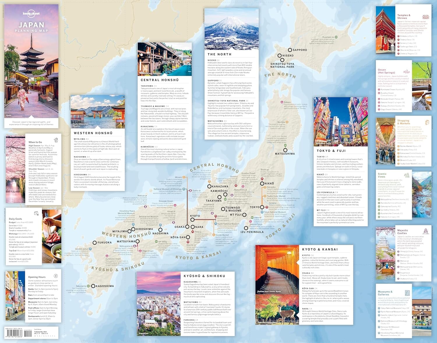 Carte de planification (en anglais) - Japan | Lonely Planet carte routière Lonely Planet EN
