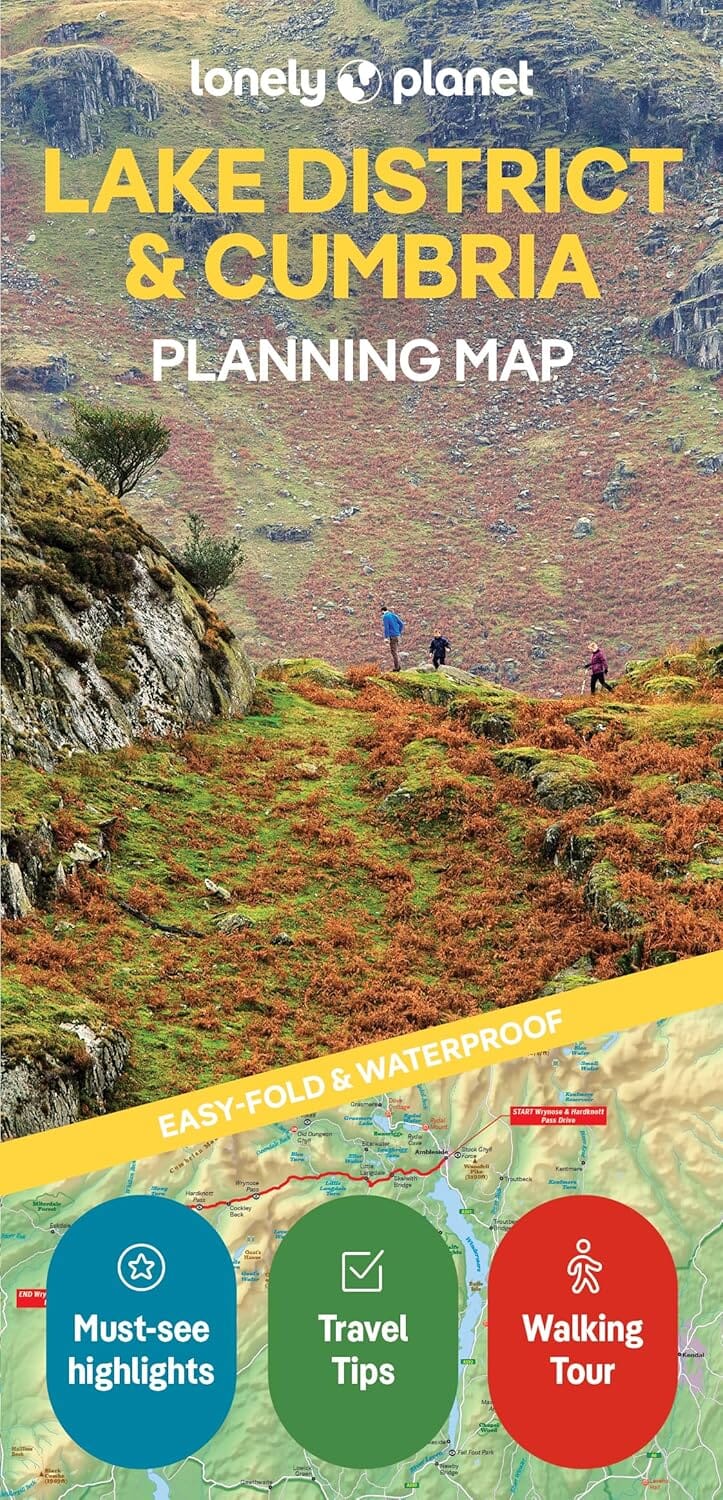 Carte de planification (en anglais) - Lake District & Cumbria | Lonely Planet carte routière Lonely Planet EN
