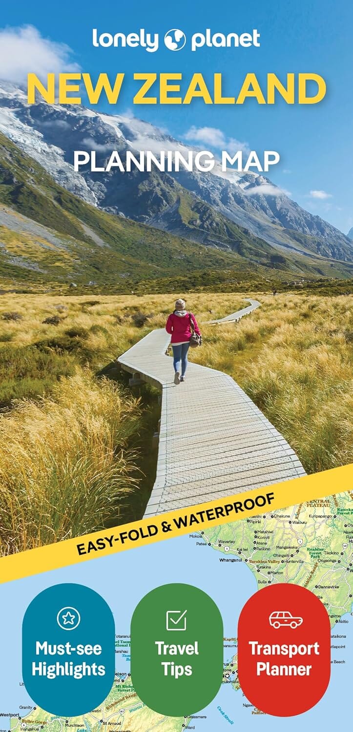 Carte de planification (en anglais) - New Zealand | Lonely Planet carte routière Lonely Planet EN 